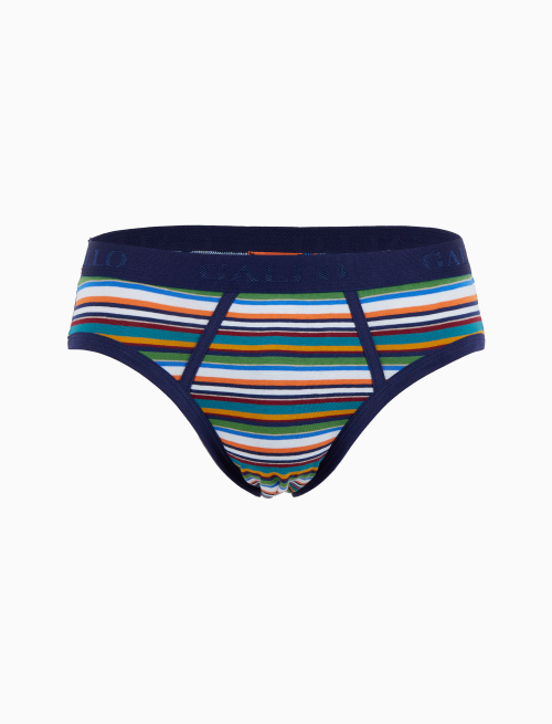 Slip intimo uomo cotone righe multicolor bianco - Intimo | Gallo 1927 - Official Online Shop