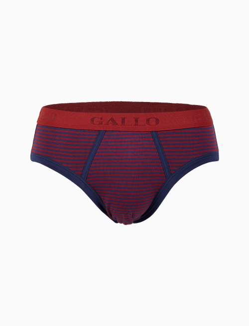 Men's blue cotton briefs with Windsor stripes - Underwear | Gallo 1927 - Official Online Shop