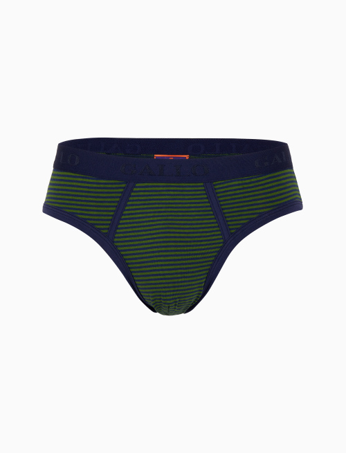 Men's blue cotton briefs with Windsor stripes - Underwear | Gallo 1927 - Official Online Shop