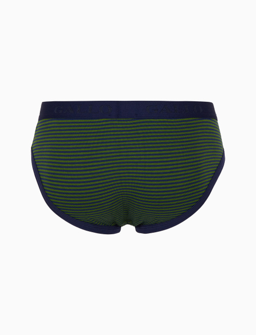 Men's blue cotton briefs with Windsor stripes - Underwear | Gallo 1927 - Official Online Shop