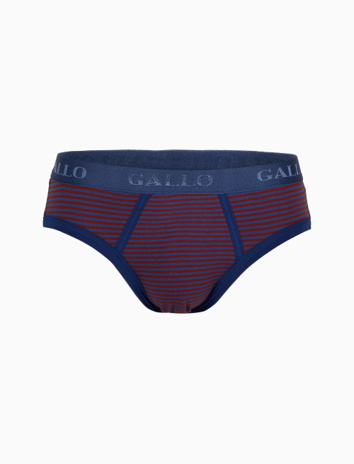 Men's blue cotton briefs with Windsor stripes - Underwear | Gallo 1927 - Official Online Shop