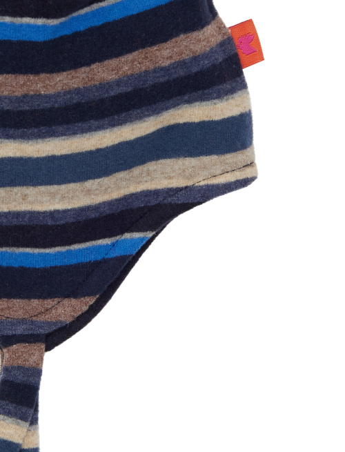 Berretto aviatore bambino pile blu righe multicolor | Gallo 1927 - Official Online Shop