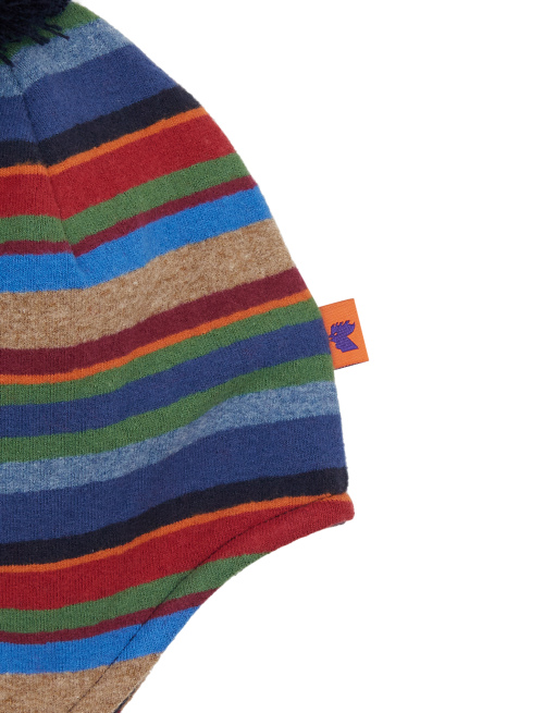 Berretto aviatore bambino pile blu righe multicolor - Multicolor | Gallo 1927 - Official Online Shop