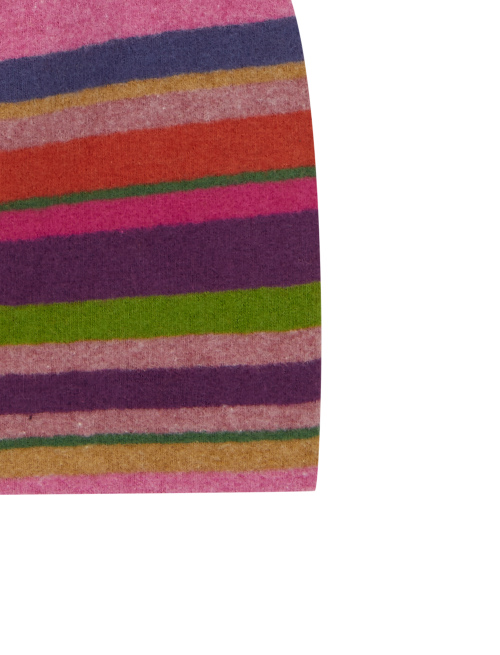 Kids' purple fleece beanie with multicoloured stripes - Black Friday Kids | Gallo 1927 - Official Online Shop