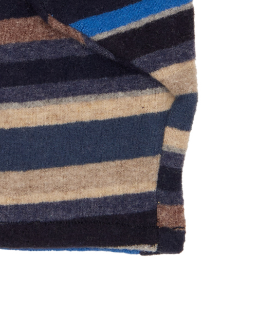 Kids' blue fleece gloves with multicoloured stripes - Black Friday Kids | Gallo 1927 - Official Online Shop