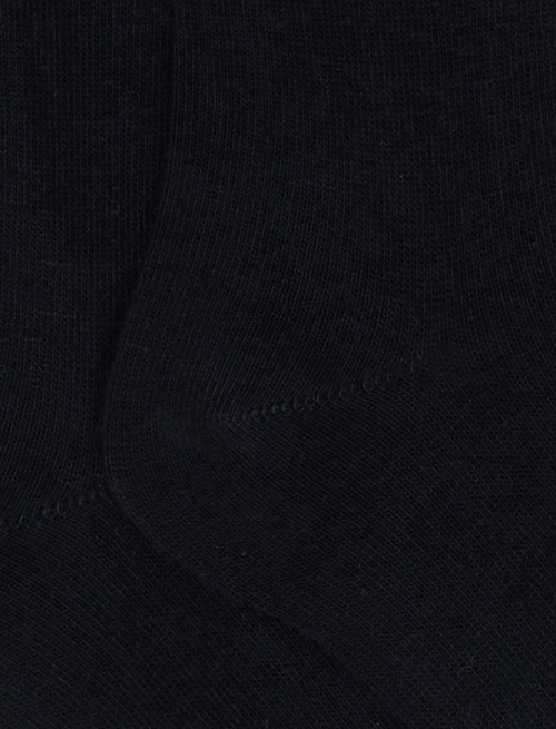 Kids' long plain blue cotton socks | Gallo 1927 - Official Online Shop