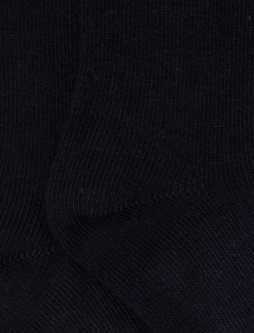 Kids' long plain blue cotton socks | Gallo 1927 - Official Online Shop