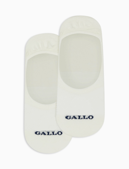 Men's plain white cotton invisible socks - Peds | Gallo 1927 - Official Online Shop