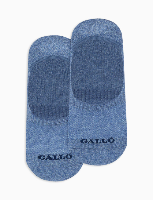 Men's plain light blue cotton invisible socks - Peds | Gallo 1927 - Official Online Shop