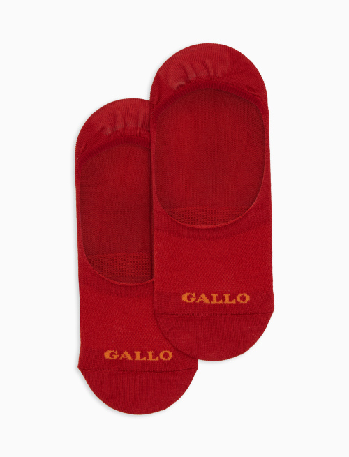 Solette accollate uomo cotone tinta unita rosso - New In | Gallo 1927 - Official Online Shop