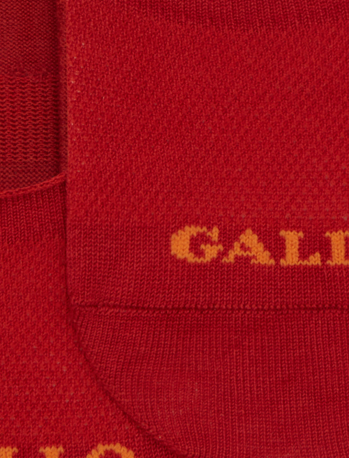 Solette accollate uomo cotone tinta unita rosso - New In | Gallo 1927 - Official Online Shop