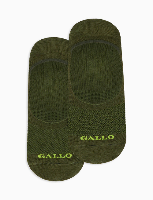 Men's plain army cotton invisible socks - Sales | Gallo 1927 - Official Online Shop