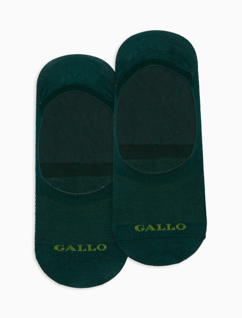 Men's plain green cotton invisible socks - Peds | Gallo 1927 - Official Online Shop