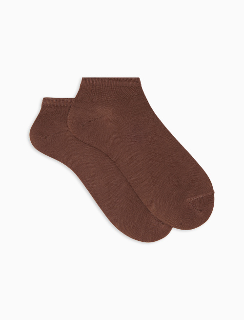 Men's plain beige ankle cotton socks - Man | Gallo 1927 - Official Online Shop