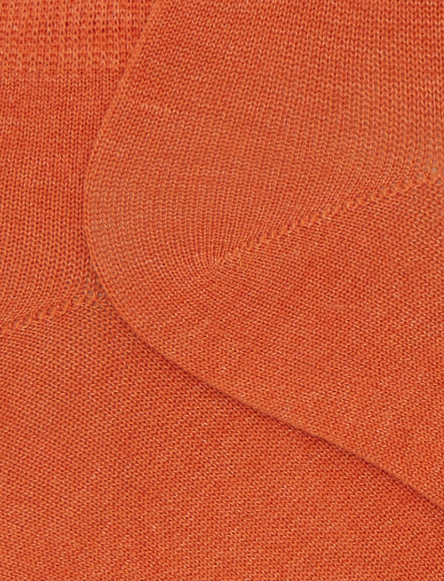 Men's plain orange ankle cotton socks - Man | Gallo 1927 - Official Online Shop
