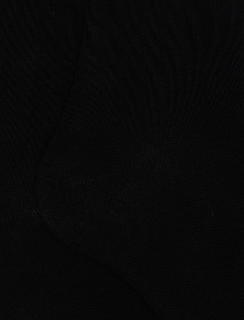 Men's long plain black cotton socks - Long | Gallo 1927 - Official Online Shop