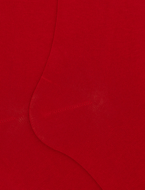 Men's long plain red cotton socks - Long | Gallo 1927 - Official Online Shop