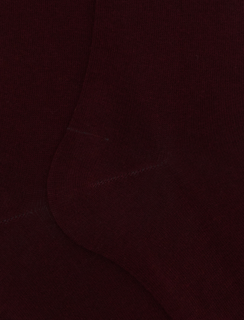 Men's long plain burgundy cotton socks - Long | Gallo 1927 - Official Online Shop