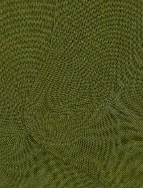 Men's long plain green cotton socks - Man | Gallo 1927 - Official Online Shop