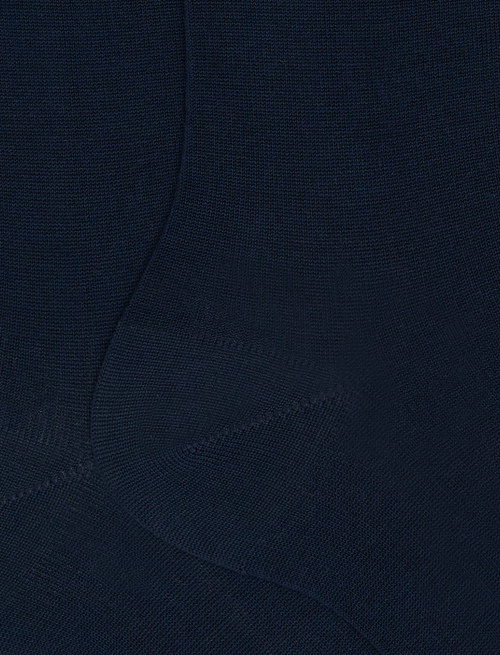 Men's short plain blue cotton socks - Short | Gallo 1927 - Official Online Shop