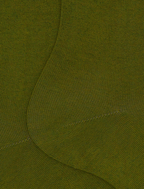 Men's short plain green cotton socks - Short | Gallo 1927 - Official Online Shop