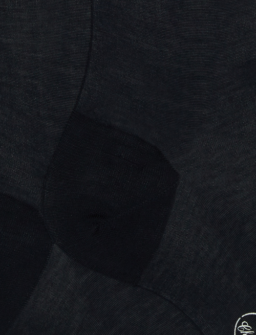 Men's long plain blue cotton chiffon socks - Long | Gallo 1927 - Official Online Shop