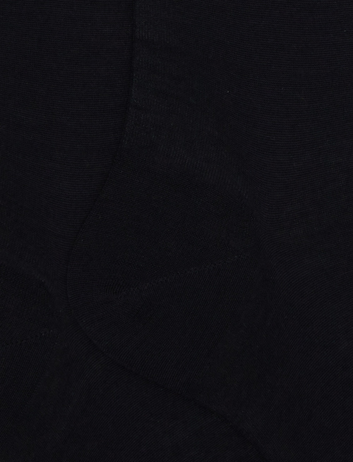 Men's long plain blue wool socks - Long | Gallo 1927 - Official Online Shop