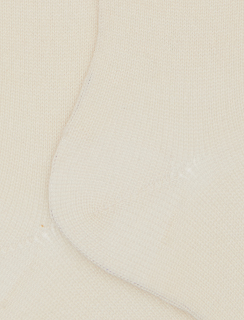 Women's long plain white socks in wool, silk and cashmere - Special Selection | Gallo 1927 - Official Online Shop