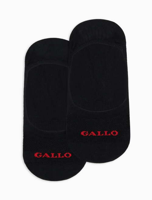 Women's plain black cotton invisible socks - Peds | Gallo 1927 - Official Online Shop