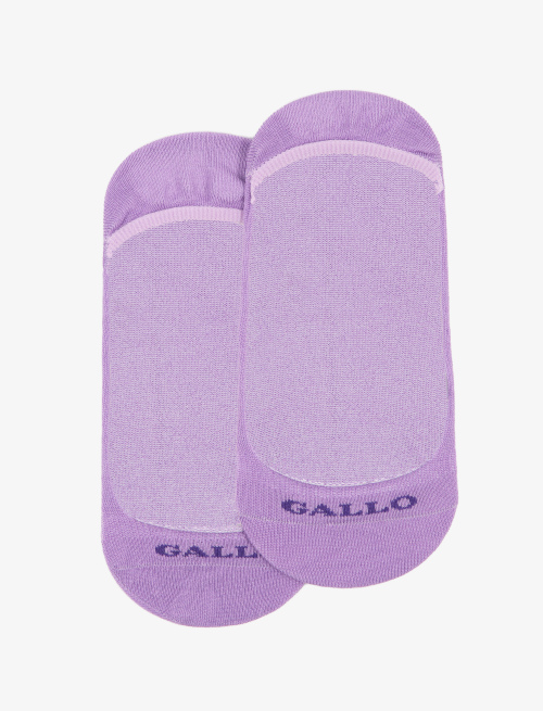 Women's plain lavender cotton invisible socks - Woman | Gallo 1927 - Official Online Shop