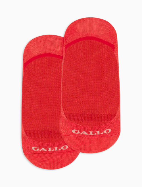 Women's plain watermelon cotton invisible socks - Woman | Gallo 1927 - Official Online Shop
