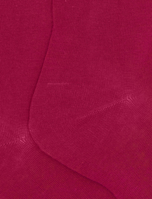 Women's long plain fuchsia cotton socks - Woman | Gallo 1927 - Official Online Shop