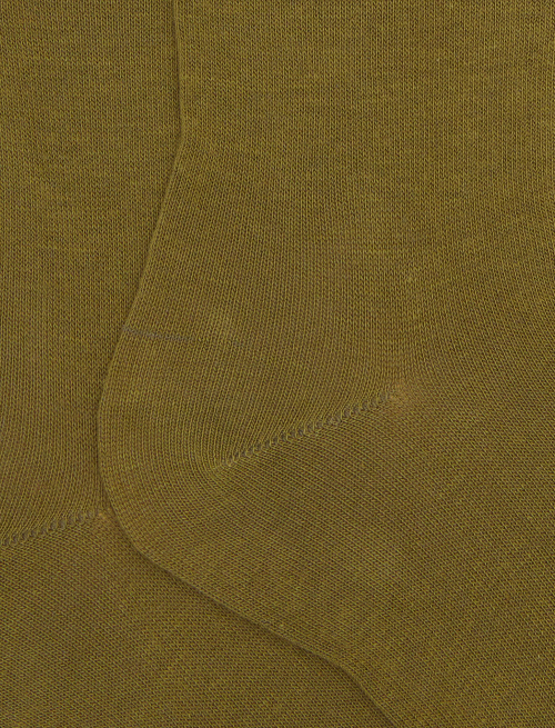 Women's long plain green cotton socks - Woman | Gallo 1927 - Official Online Shop