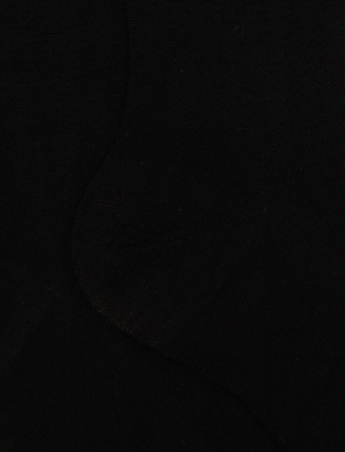 Women's long plain black wool socks - The Classics | Gallo 1927 - Official Online Shop