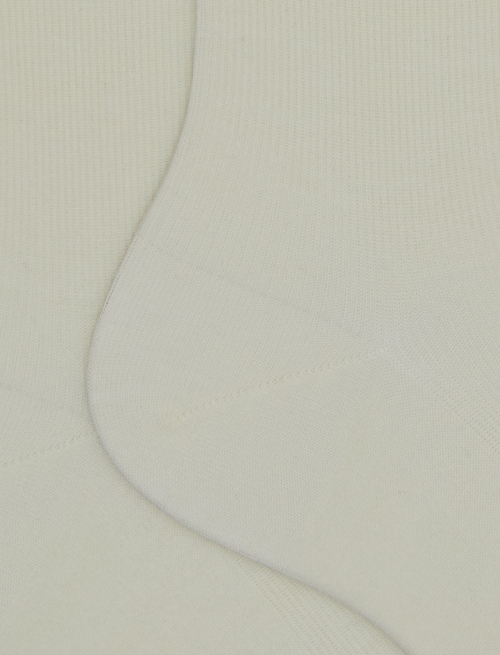 Women's short ribbed plain white wool socks - Special Selection | Gallo 1927 - Official Online Shop
