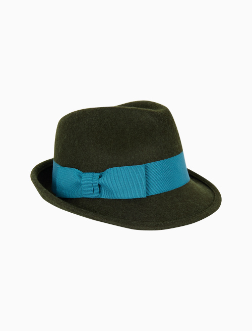 Cappello donna feltro verde tinta unita - Copricapo | Gallo 1927 - Official Online Shop
