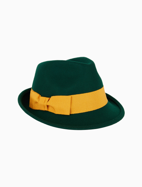 Women's plain green felt hat - Hats | Gallo 1927 - Official Online Shop