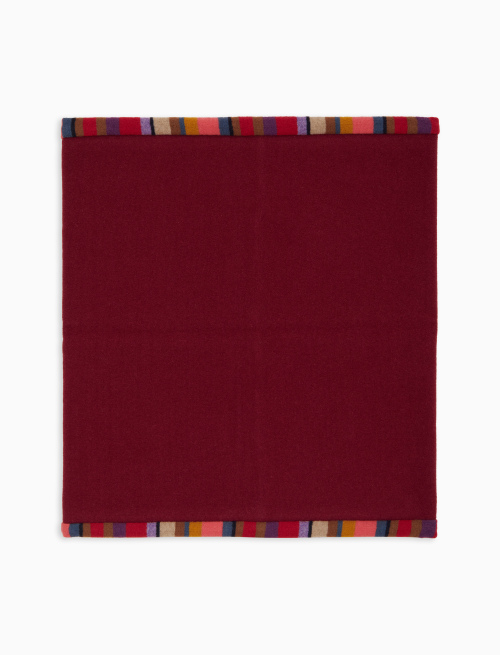Women's plain burgundy fleece neck warmer - neck warmer | Gallo 1927 - Official Online Shop