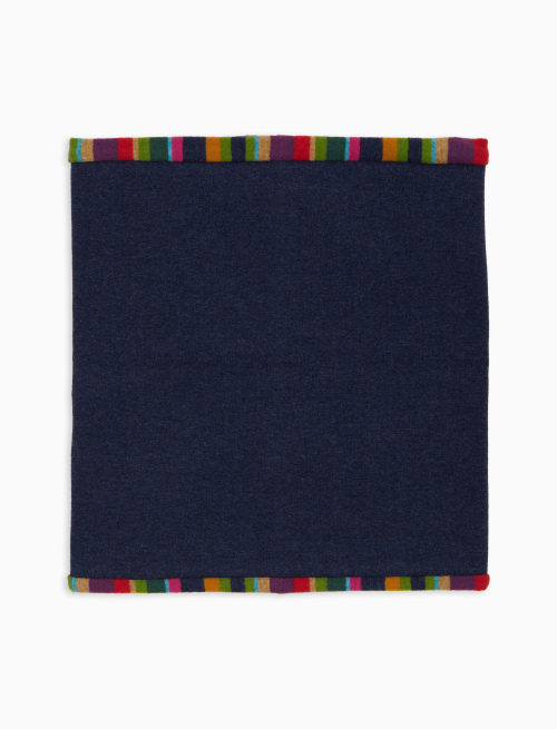 Women's plain blue fleece neck warmer - neck warmer | Gallo 1927 - Official Online Shop