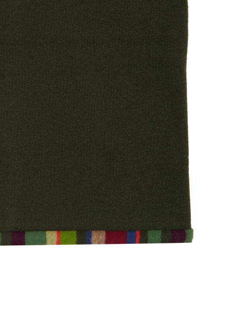 Women's plain green fleece neck warmer - neck warmer | Gallo 1927 - Official Online Shop