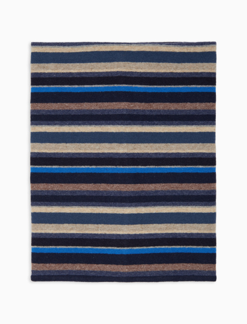 Scaldacollo multiuso bambino pile blu righe multicolor - Sciarpe | Gallo 1927 - Official Online Shop