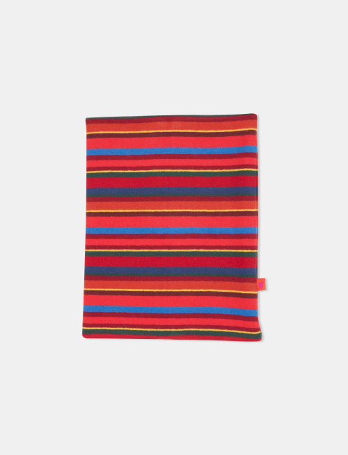 Scaldacollo multiuso bambino pile rosso righe multicolor - Accessori | Gallo 1927 - Official Online Shop