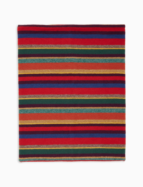 Scaldacollo multiuso bambino pile rosso righe multicolor - Sciarpe | Gallo 1927 - Official Online Shop