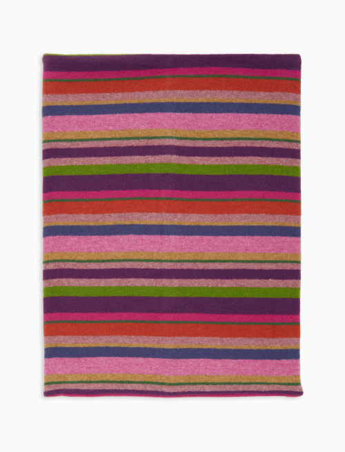 Scaldacollo multiuso bambino pile viola righe multicolor - Sciarpe | Gallo 1927 - Official Online Shop