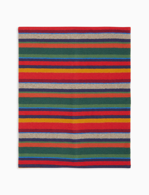 Scaldacollo multiuso bambino pile rosso righe multicolor - Multicolor | Gallo 1927 - Official Online Shop