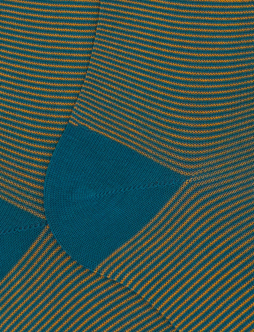 Men's long light blue pinstriped cotton socks - The SS Edition | Gallo 1927 - Official Online Shop