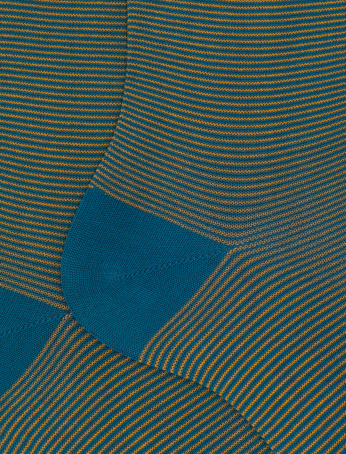 Men's short light blue pinstriped cotton socks - Short | Gallo 1927 - Official Online Shop
