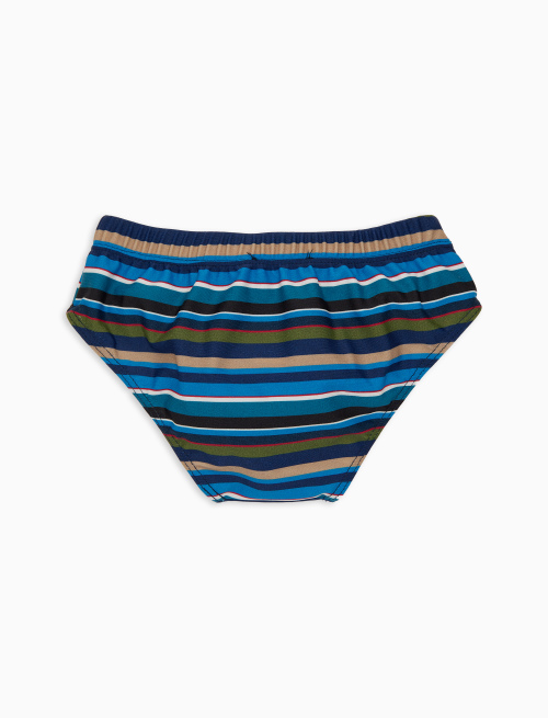 Costume slip bambino righe multicolor blu - Beachwear | Gallo 1927 - Official Online Shop