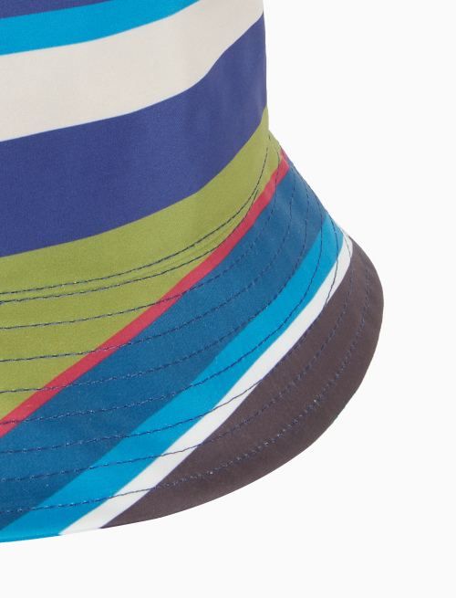 Cappello pioggia unisex righe multicolor blu - Copricapo | Gallo 1927 - Official Online Shop