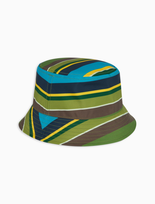 Unisex cactus polyester rain hat with multicoloured stripes | Gallo 1927 - Official Online Shop